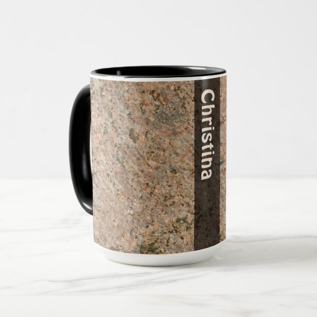 Geology Rock Texture with Name Mug (Front Left)