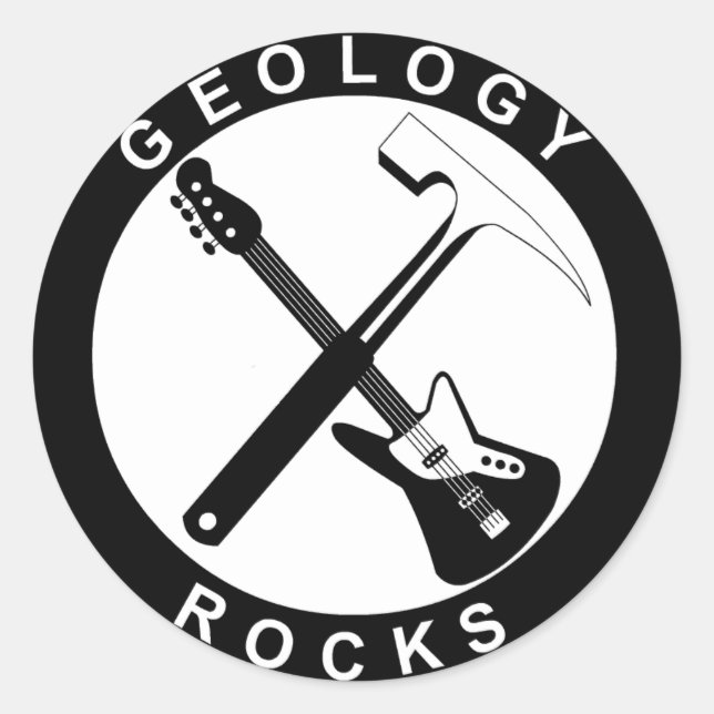 Geology Rocks Adhesive Round Large Classic Round Sticker (Front)