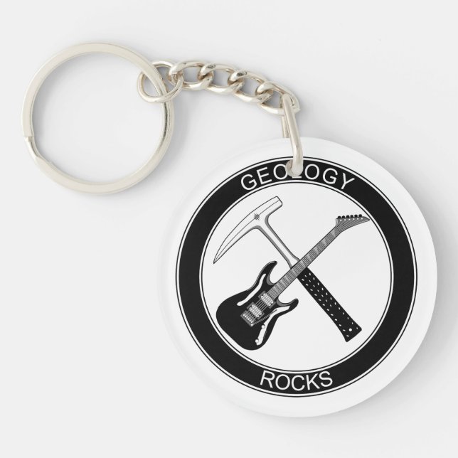 Geology Rocks Button Key Ring (Front)