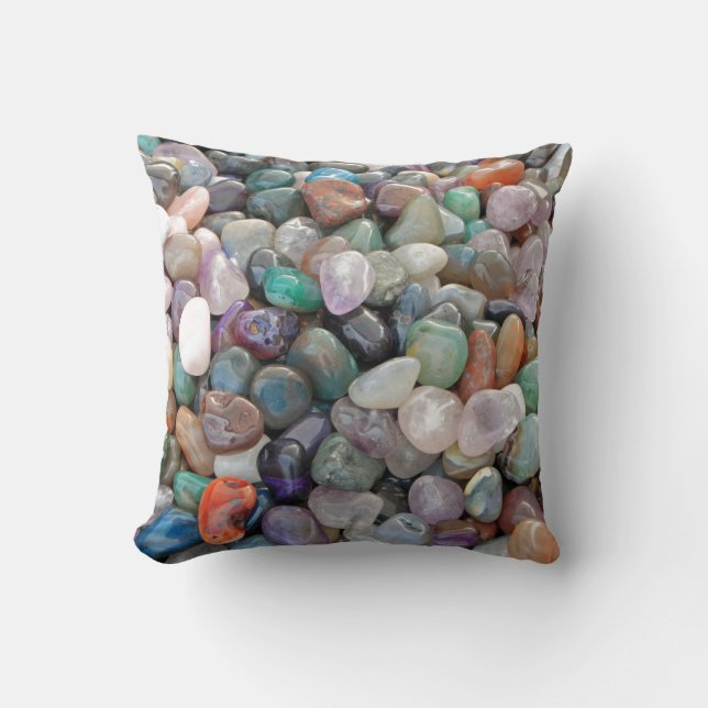 Geology Rocks Gem semi precious Stone Quartz Cushion (Front)