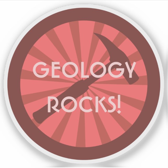 Geology Rocks! Geologist's Hammer Badge Vinyl (Front)