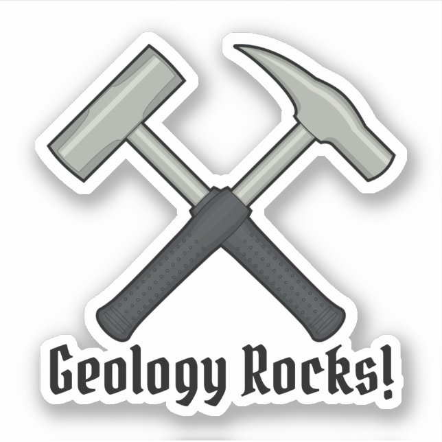 Geology Rocks!  Geologist's Hammer Logo Vinyl (Front)