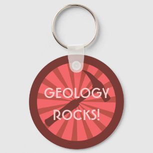 Geology Rocks! Hammer Badge Key Ring