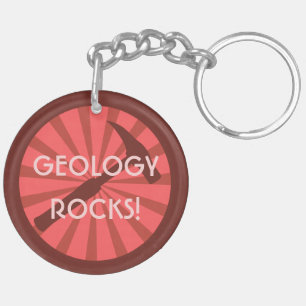 Geology Rocks! Hammer Badge Key Ring