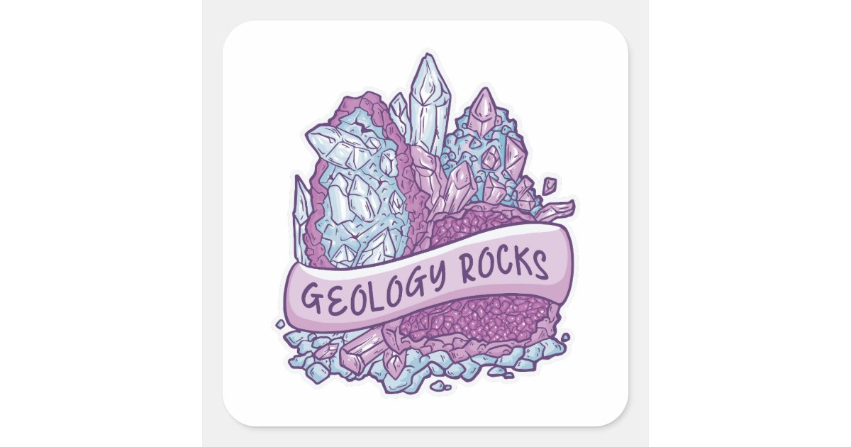 Geology Rocks Png Sticker Geology rocks invitation square sticker | Zazzle