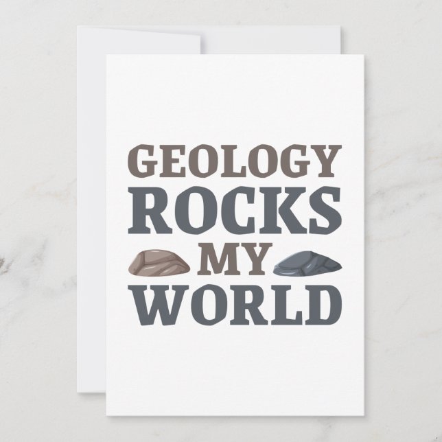 Geology Rocks My World Thank You Card (Front)