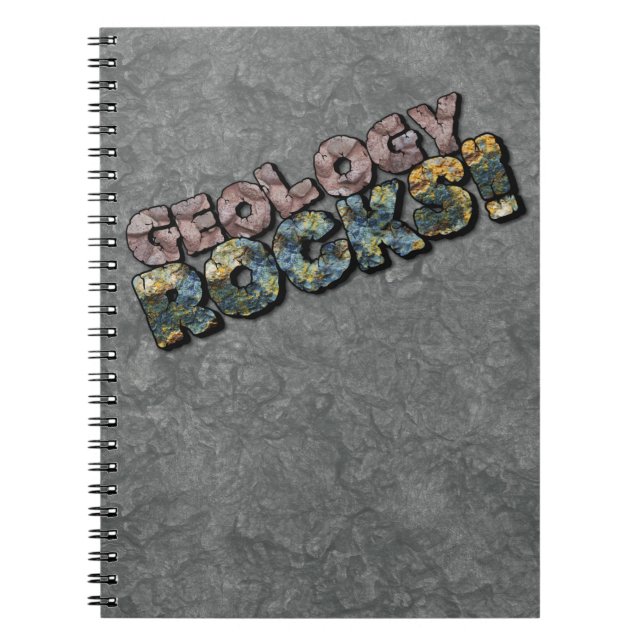 Geology Rocks! Nerd Geek Science Humour Notebook (Front)