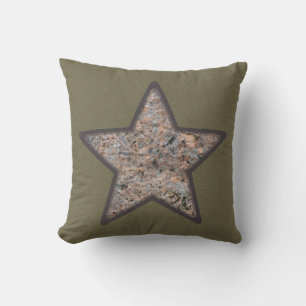 Geology Rustic Rock Star on Custom Colour Cushion