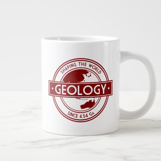 Geology- Shaping the World Logo (Asia/Australia) Large Coffee Mug (Right)