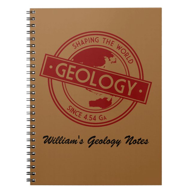 Geology- Shaping the World Logo (Asia/Australia) Notebook (Front)
