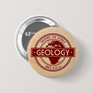 Geology- Shaping the World Logo (Europe) 6 Cm Round Badge