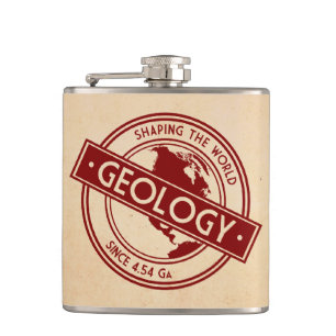 Geology- Shaping the World Logo (North America) Hip Flask
