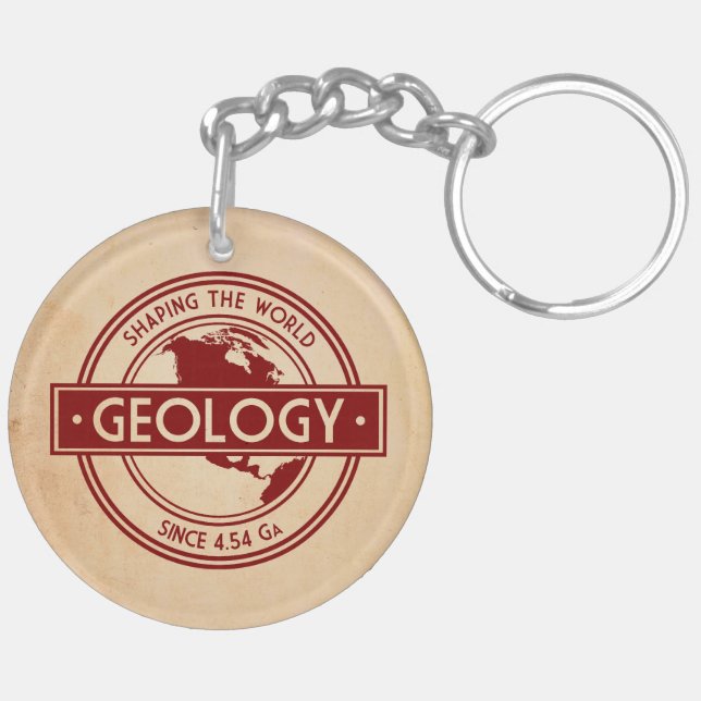 Geology- Shaping the World Logo (North America) Key Ring (Back Left)