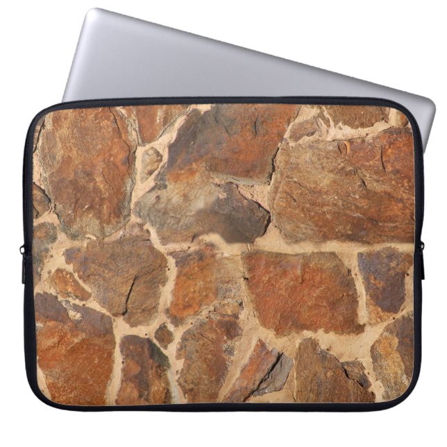 Geology Stonewall Pattern Warm Golden Laptop Sleeve (Front)