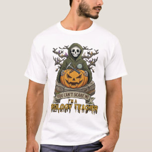 Geology Teacher You Cant Scare Me Halloween Skelet T-Shirt