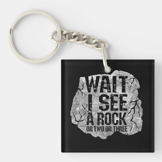 Geology - Wait I See A Rock Key Ring (Front)