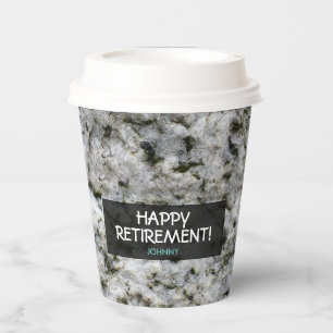 Geology White Granite Rock Label any Text Paper Cu Cups