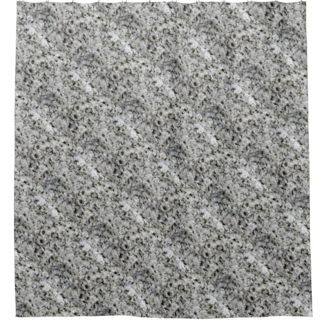 Geology White Granite Texture Shower Curtain (Front)
