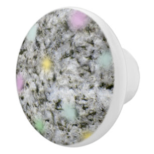 Geology White Rock Texture Pastel Dots Alt1 Ceramic Knob