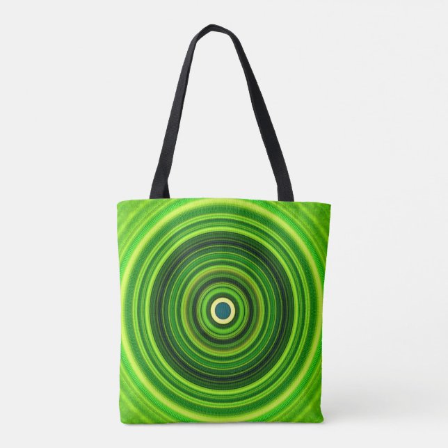 Geomagnetic Green Mandala Tote Bag (Back)
