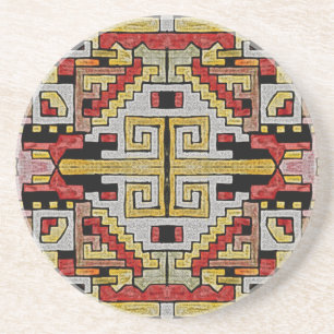 Geomethric Tribal/Ethnic Pattern Coaster