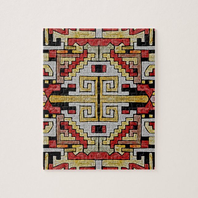 Geomethric Tribal/Ethnic Pattern Jigsaw Puzzle (Vertical)