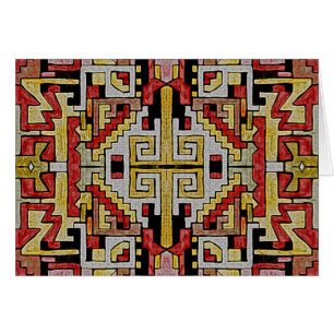 Geomethric Tribal/Ethnic Pattern red & yellow