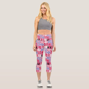 geometic tiles capri leggings