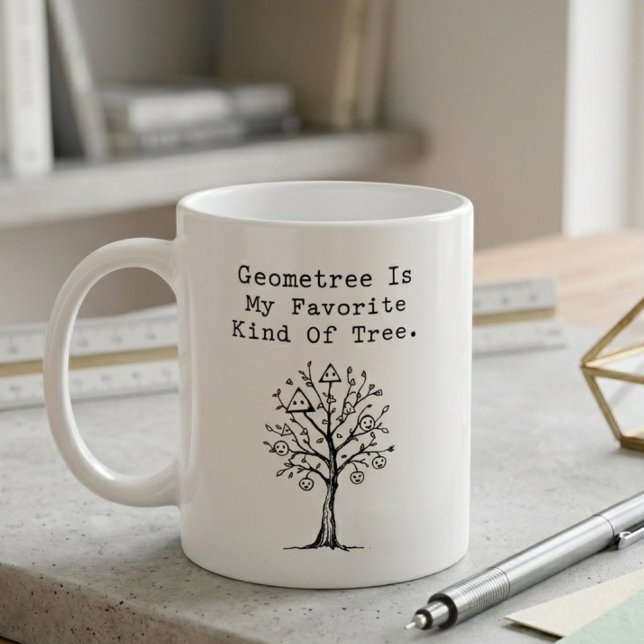 Geometree Favourite Tree Funny Math Nature Design Coffee Mug (Creator Uploaded)