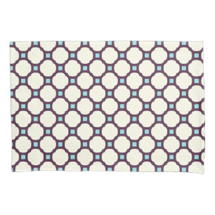 Geometric 007 neutral & blue pillowcase