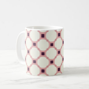 Geometric 008 neutral & pink coffee mug