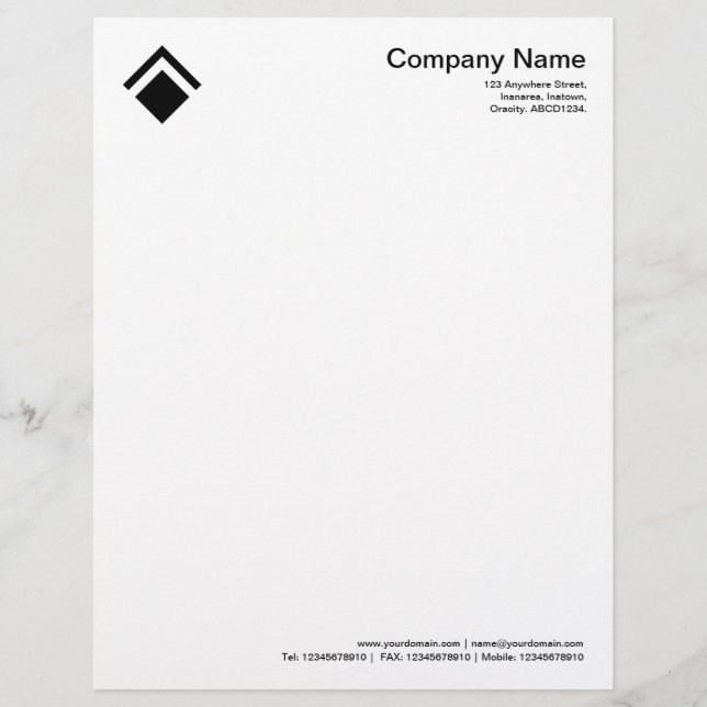 Geometric 01 - Black Letterhead Template (Front)