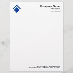 Geometric 01 - Navy Blue Custom Letterhead
