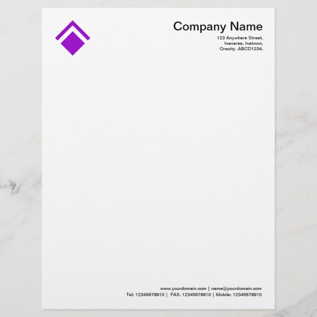 Geometric 01 - Purple Customized Letterhead (Front)