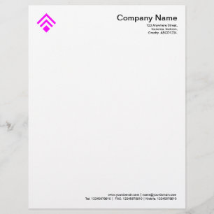 Geometric 02 - Magenta Customized Letterhead