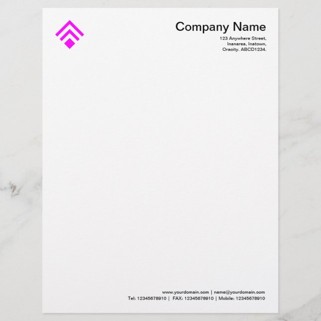 Geometric 02 - Magenta Customized Letterhead (Front)