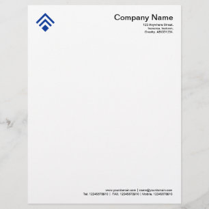 Geometric 02 - Navy Blue Letterhead Template