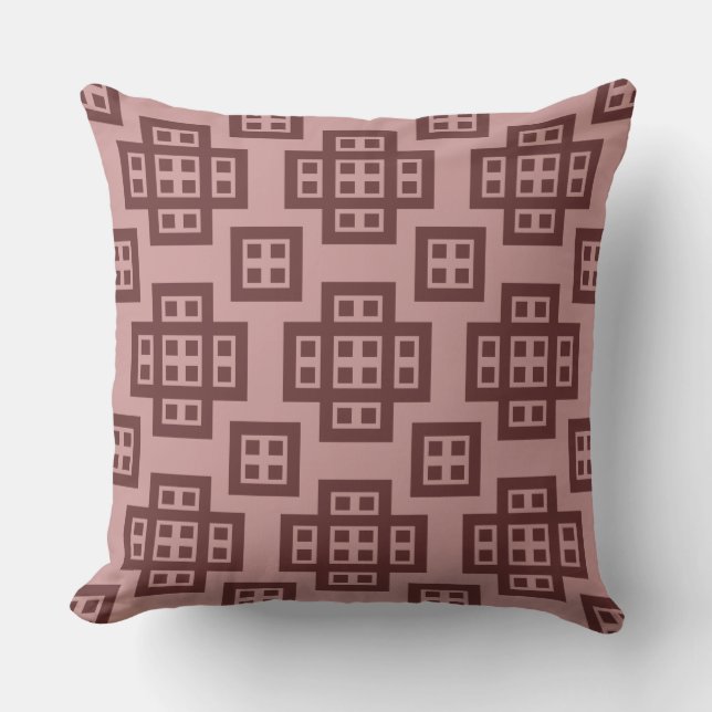 Geometric 030614 - Shades of Brown Cushion (Front)