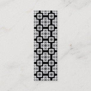 Geometric 030614 - White on Black Mini Business Card