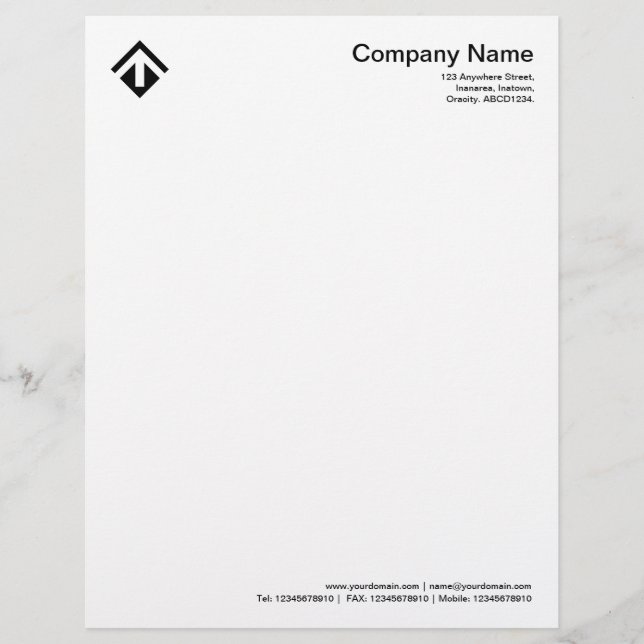 Geometric 03 - Black Letterhead Design (Front)