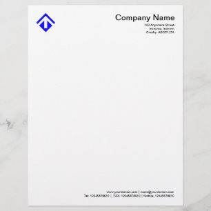 Geometric 03 - Blue Letterhead Design