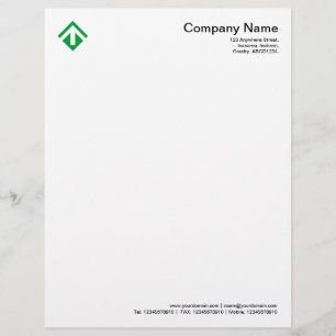 Geometric 03 - Grass Green Custom Letterhead