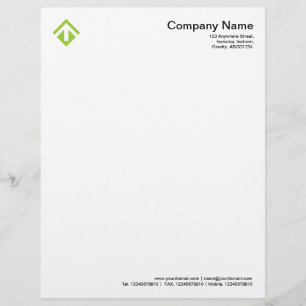 Geometric 03 - Martian Green Letterhead Design