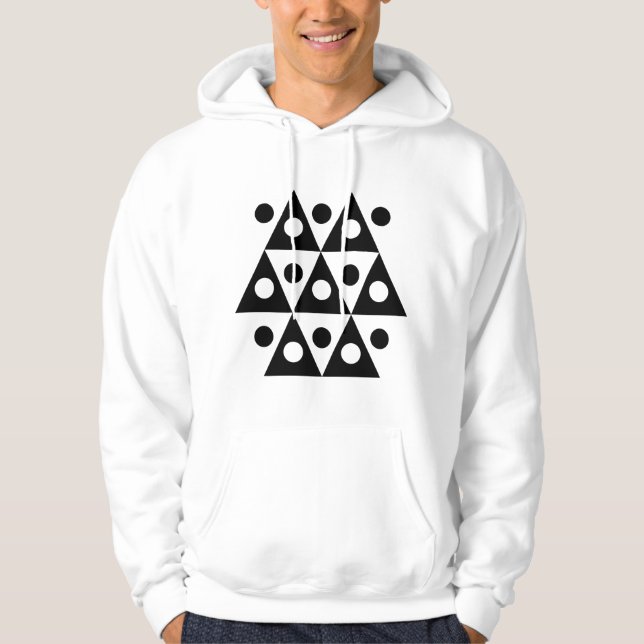 Geometric 260514 - Black Hoodie (Front)