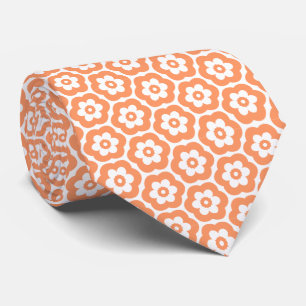 Geometric 280514 (03) - Peach on White Tie