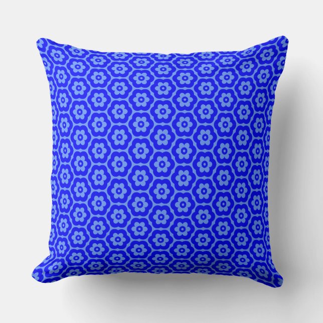 Geometric 280514 (03) - Shades of Blue Cushion (Front)