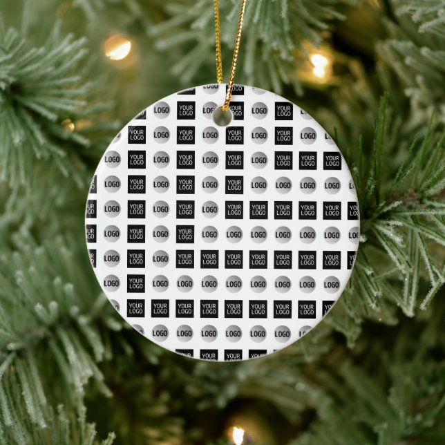 Geometric 2 Logo Pattern Design Ceramic Ornament (Tree)