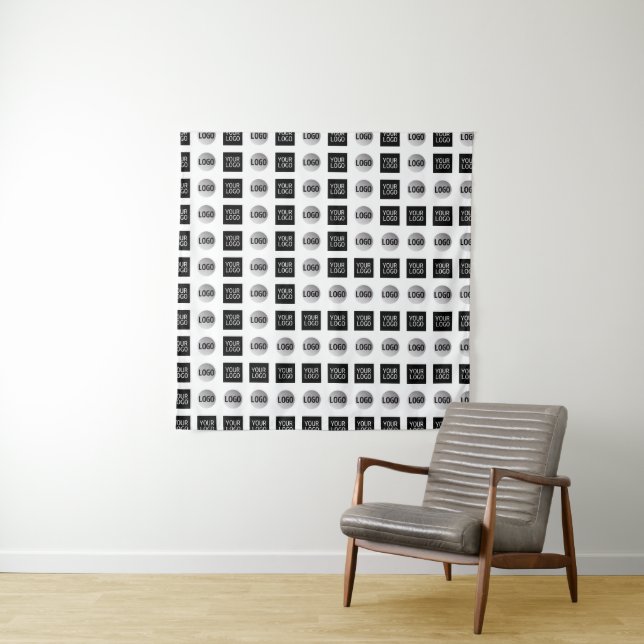 Geometric 2 Logo Pattern Design Tapestry (In Situ (Horizontal))