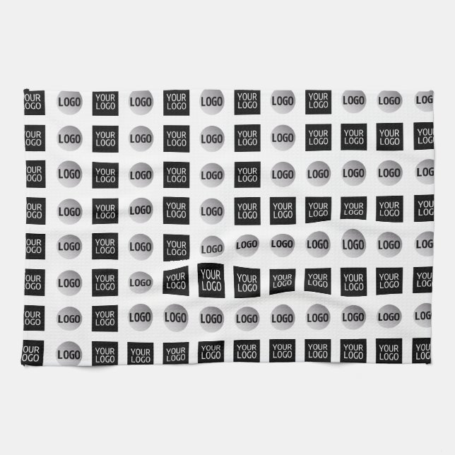 Geometric 2 Logo Pattern Design Tea Towel (Horizontal)