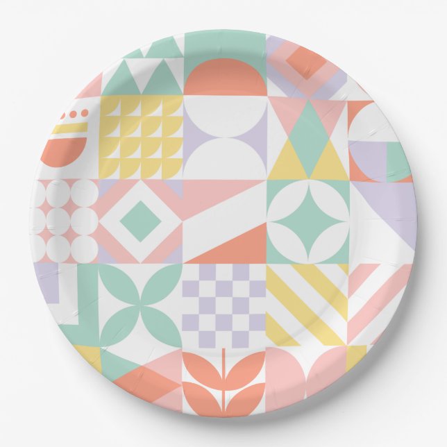 geometric #32 paper plate (Front)